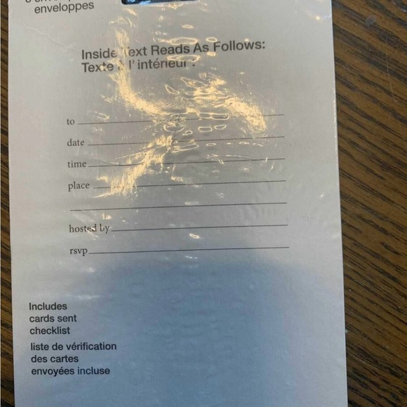 STRIPED GREY INVITATION SET - Picture 2 of 5